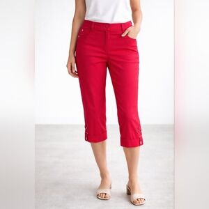Larry Levine | Stylish Red Women's Capris, Size 12